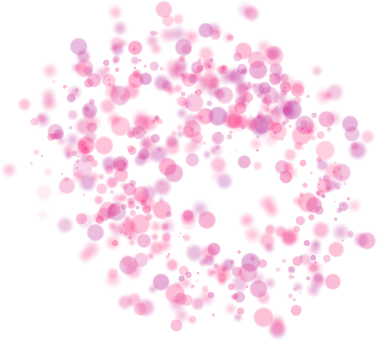 bright pink bokeh overlay effect